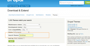 Drupalにデフォルト以外のテーマ（Bootstrap）をインストールしてみよう